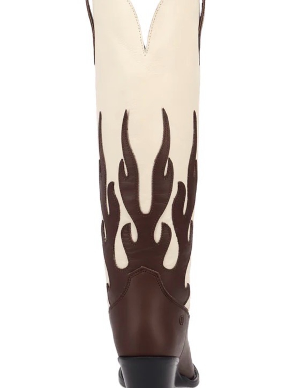 Dingo Two-Tone Brown and Cream Flame Cowgirl Boots - Picture 3 of 6